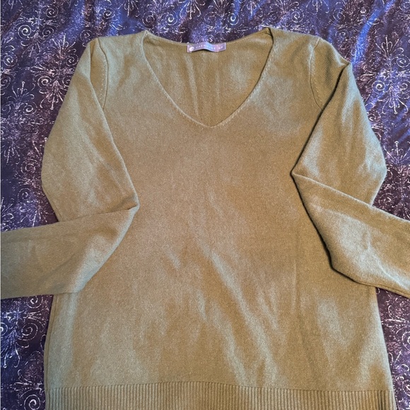 Green 100% cashmere sweater - Picture 3 of 4